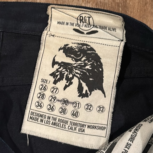 ROGUE TERRITORY RGT SK SKINNY LEG 15oz Indigo Wash Selvedge Denim Jeans - Picture 7 of 8